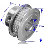 Pulley 2GT40 teeth Bore 8mm